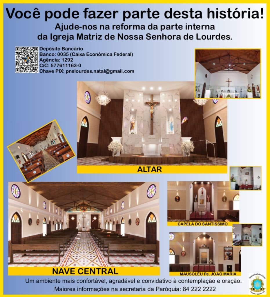 Paroquianos lançam campanha para reforma da igreja de Nossa Senhora de Lourdes