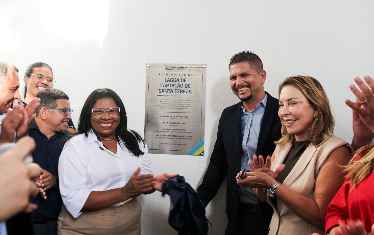 Prefeita Nilda inaugura Lagoa de Captação de Santa Tereza