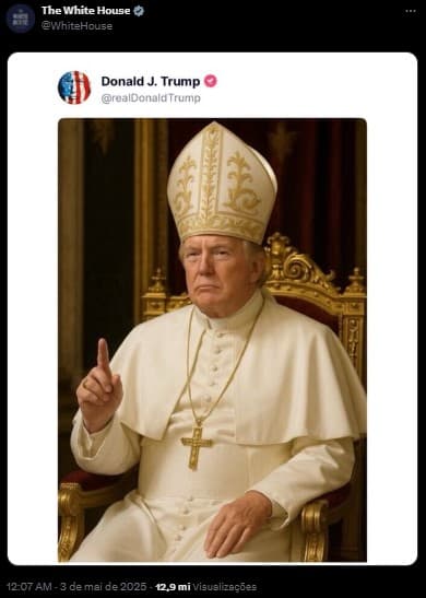 Trump “lança candidatura” a papa às vésperas do conclave