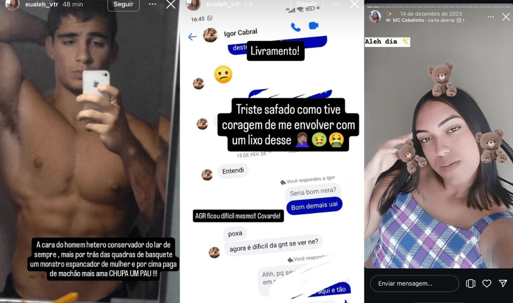 Mulher trans expõe Igor Cabral após agressão brutal à namorada em Natal