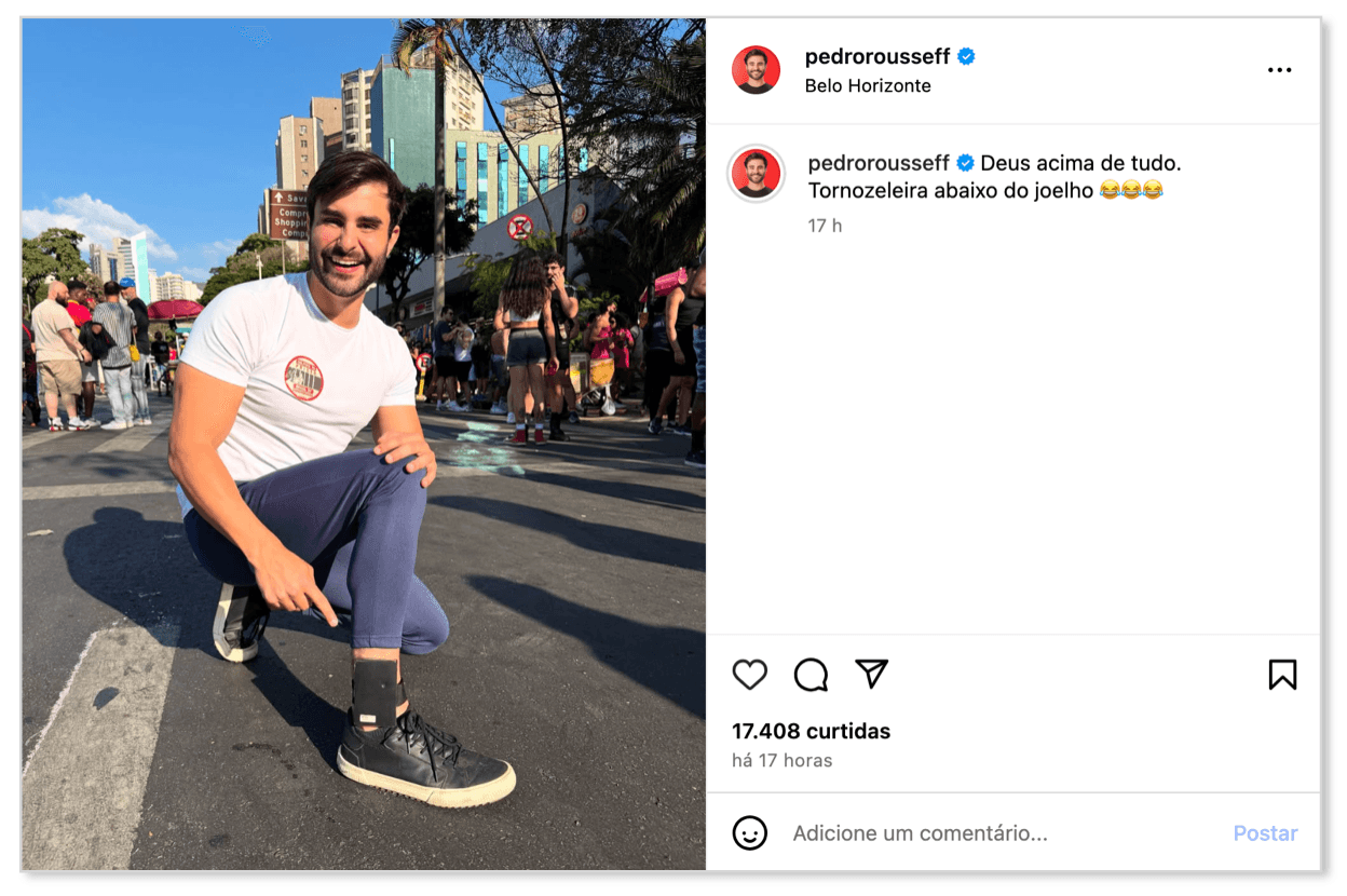 Sobrinho de Dilma ironiza uso de tornozeleira por Bolsonaro