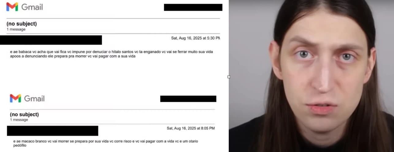 Felca é ameaçado de morte após vídeo denunciando exploração de menores, e Justiça manda Google quebrar sigilo de e-mail