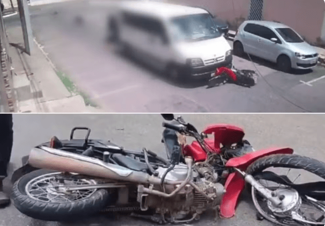 Motorista de van bate em moto e atropela ocupantes de propósito após discussão em Assu