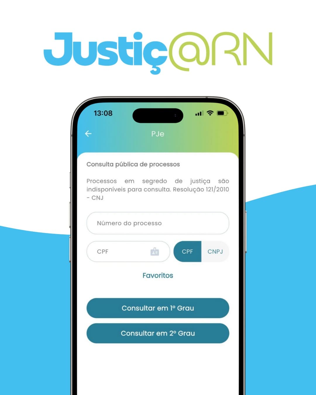 Aplicativo Justiç@RN: agora é possível consultar processos por CPF