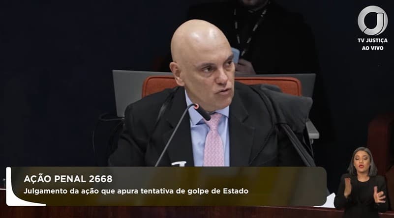"Réus praticaram todas as infrações penais imputadas pela PGR", diz Moraes
