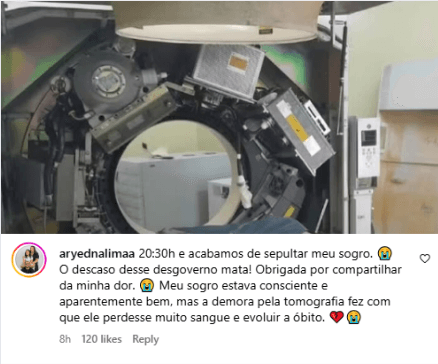 QUE SITUAÇÃO: Nora que perdeu o sogro no Walfredo dispara “o descaso do Governo Fátima mata!”