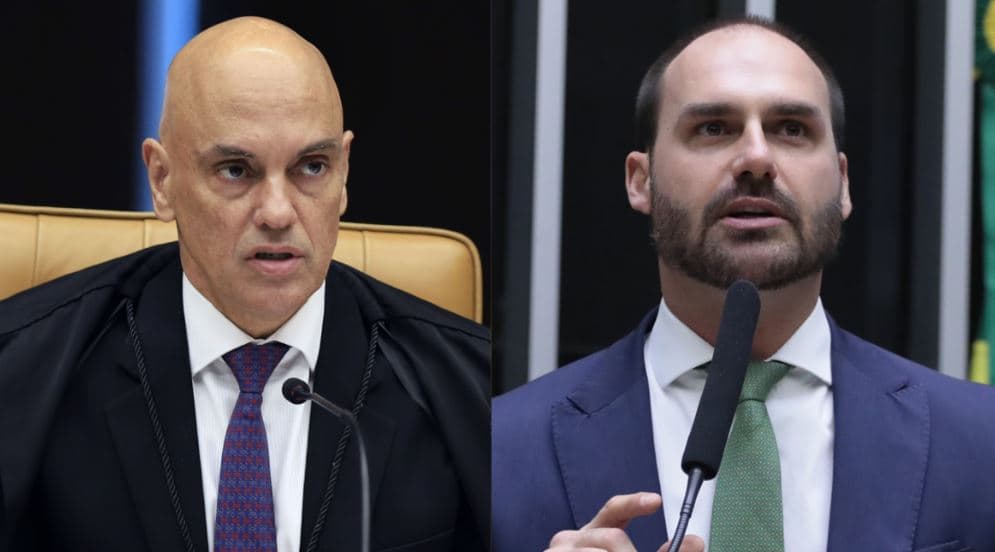 Moraes dá 5 dias para PGR opinar sobre pedidos de prisão de Eduardo Bolsonaro
