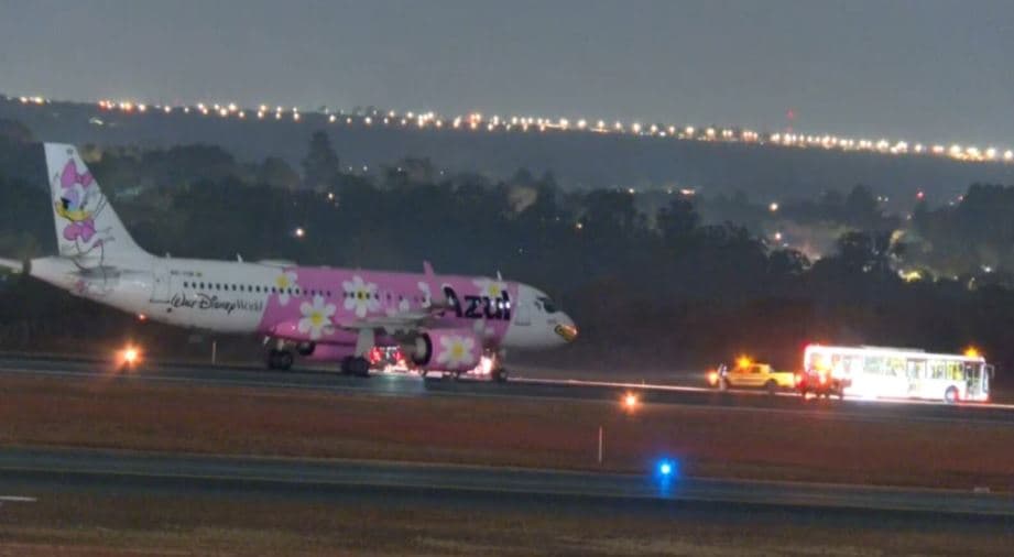 PF realiza operação para apurar ameaça de bomba em avião que fez pouso de emergência em Brasília