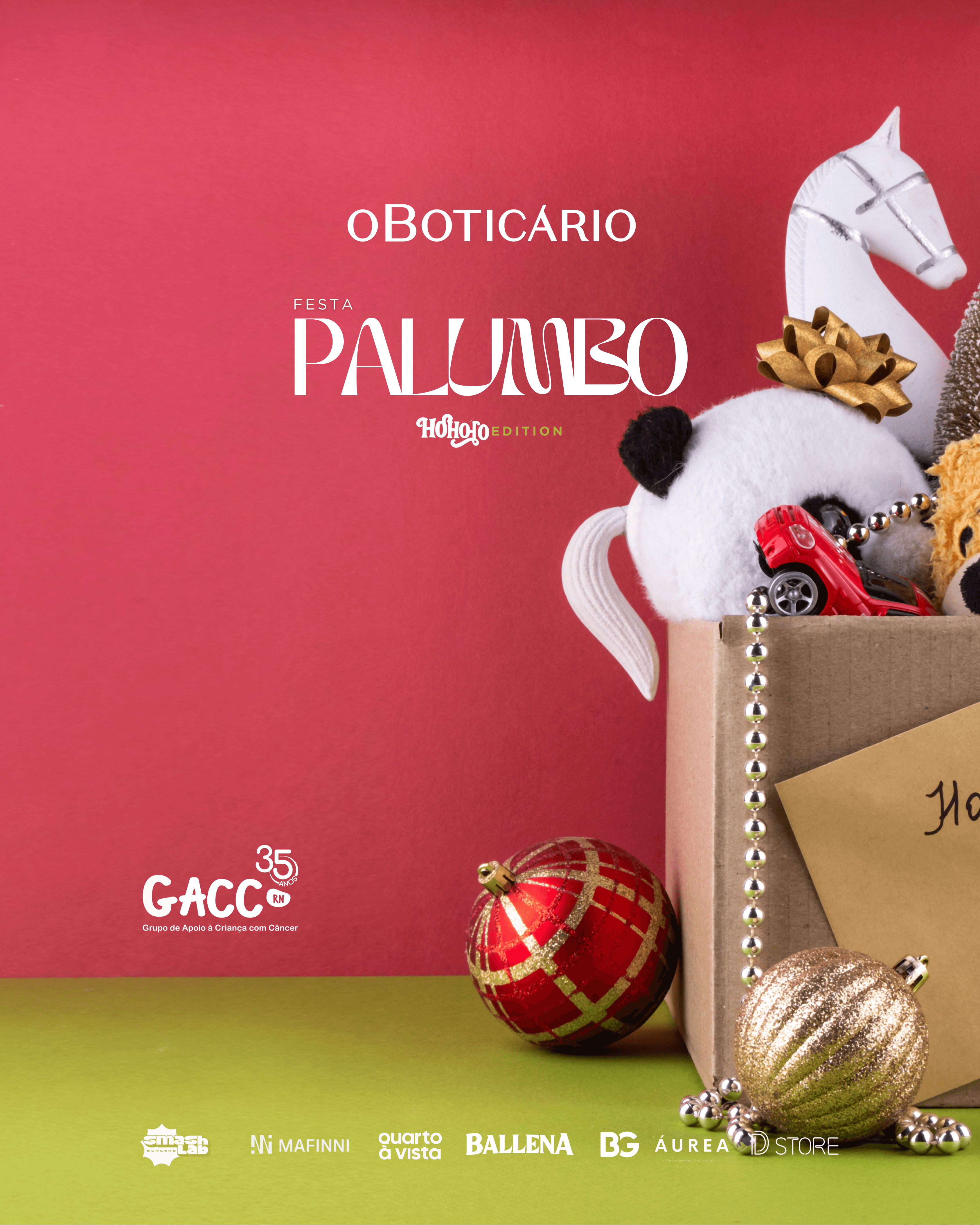 Festa Palumbo & O Boticário: juntos em ação de doação para transformar o Natal de várias crianças