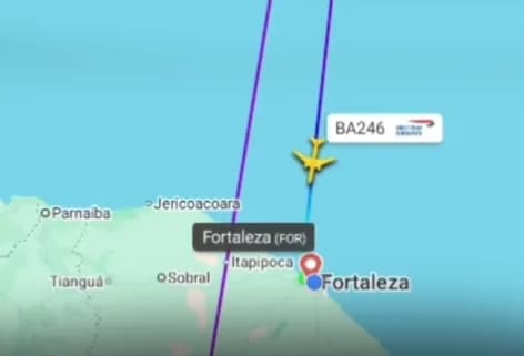 Surto e agressão a bordo: passageiro força voo para Londres a desviar e pousar em Fortaleza
