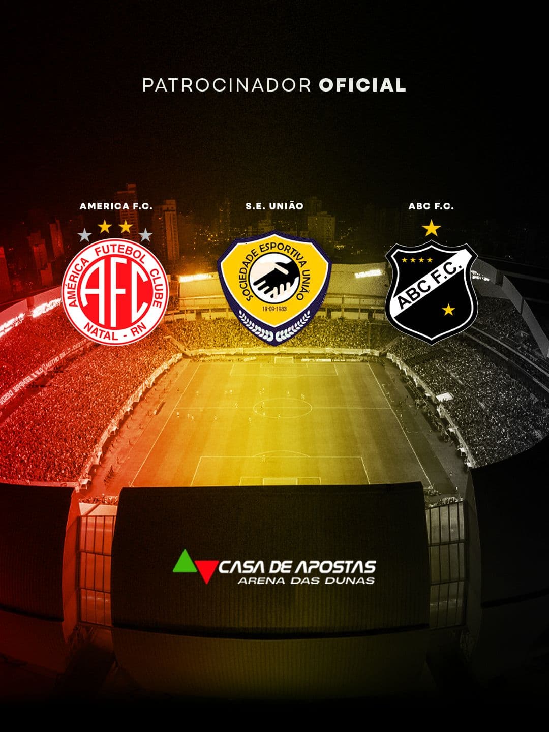 Arena renova patrocínio do América, ABC e União para a temporada 2026