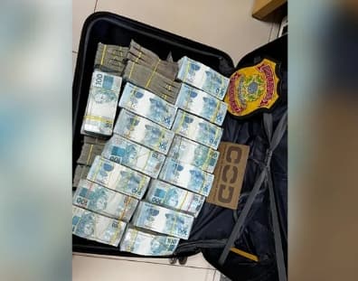 Polícia barra mala com R$ 1,7 milhão a caminho de Brasília