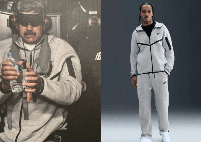 Maduro vestia conjunto Nike Tech Fleece avaliado em R$ 1.500 em imagens divulgadas pelos EUA