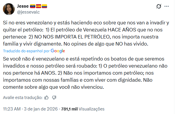Venezuelanos pedem nas redes sociais que parem de opinar sobre a situação do país se não vivem a realidade local