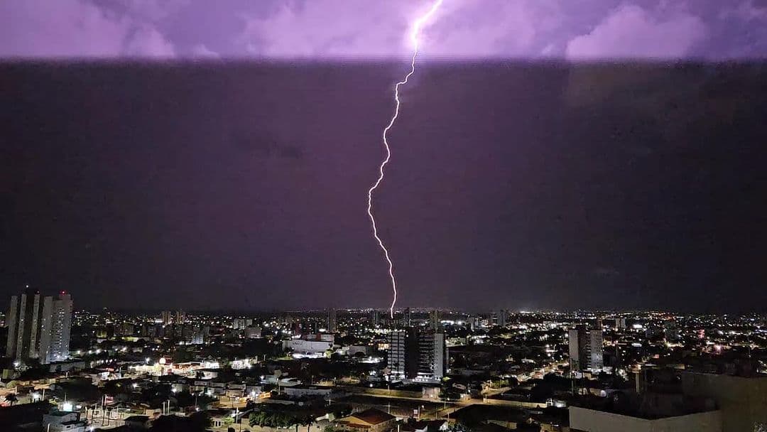 O que explica a grande de quantidade de raios no RN em 24 horas