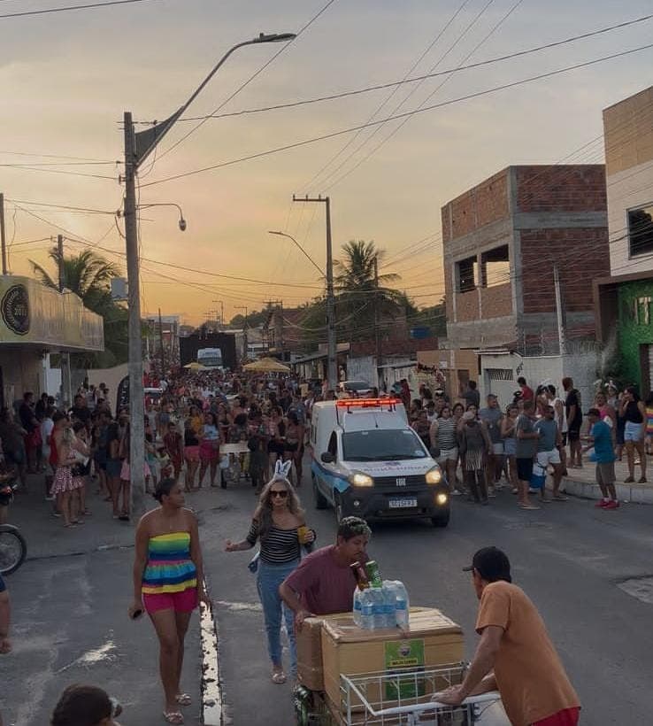 Evento privado, Bloco das Virgens, contou com equipes da saúde e trânsito de Macaíba