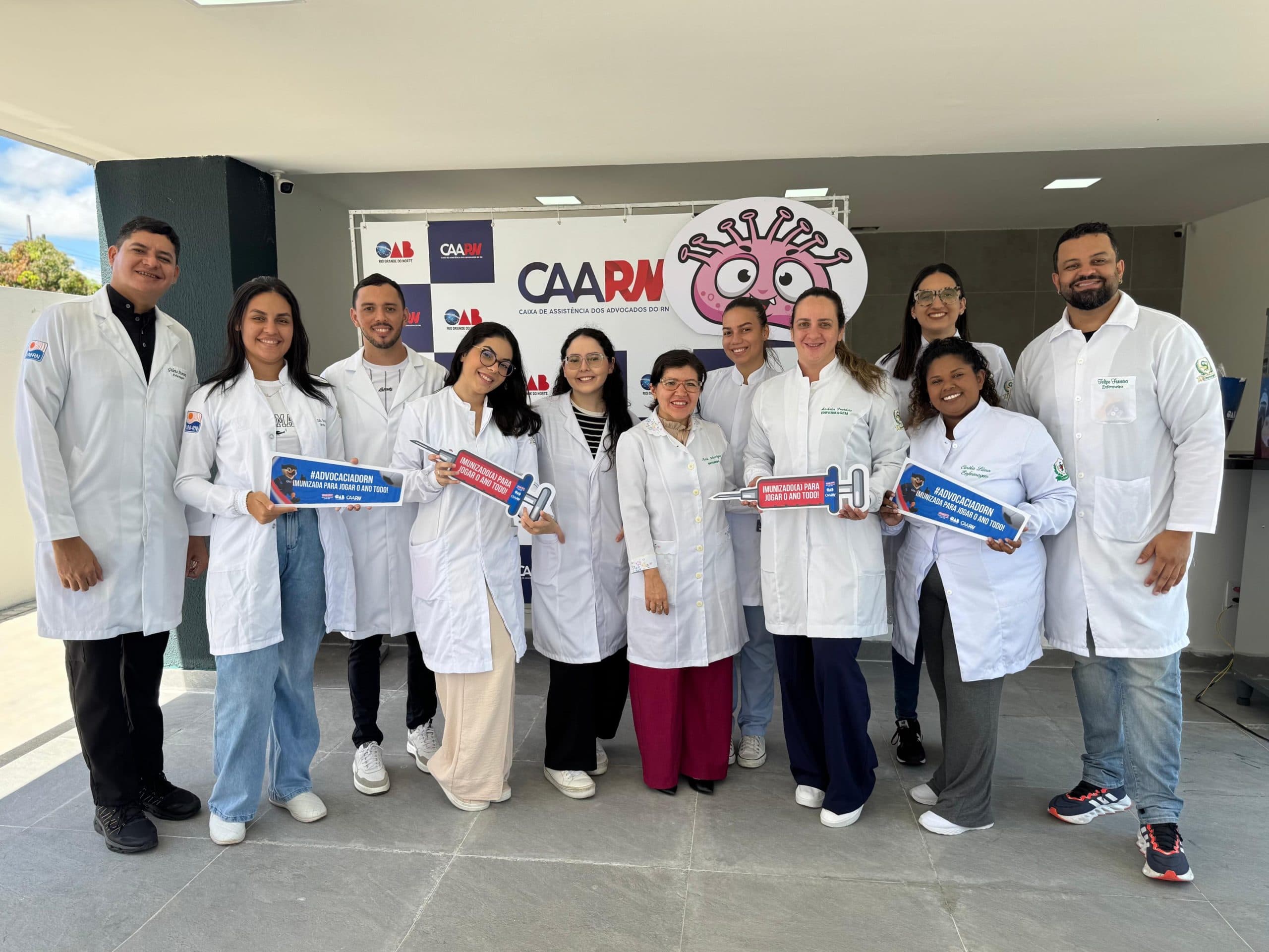 OAB/RN e CAARN lançam campanha de vacinação contra a gripe para advocacia potiguar com Dia D em Natal