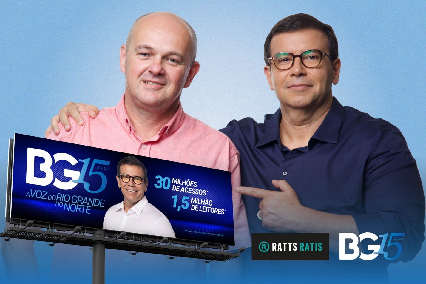 Agência Ratts Ratis cria campanha dos 15 anos do Blog do BG