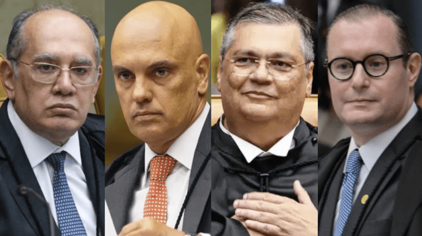 Moraes, Dino, Gilmar e Zanin formam aliança contra condução de Fachin no STF