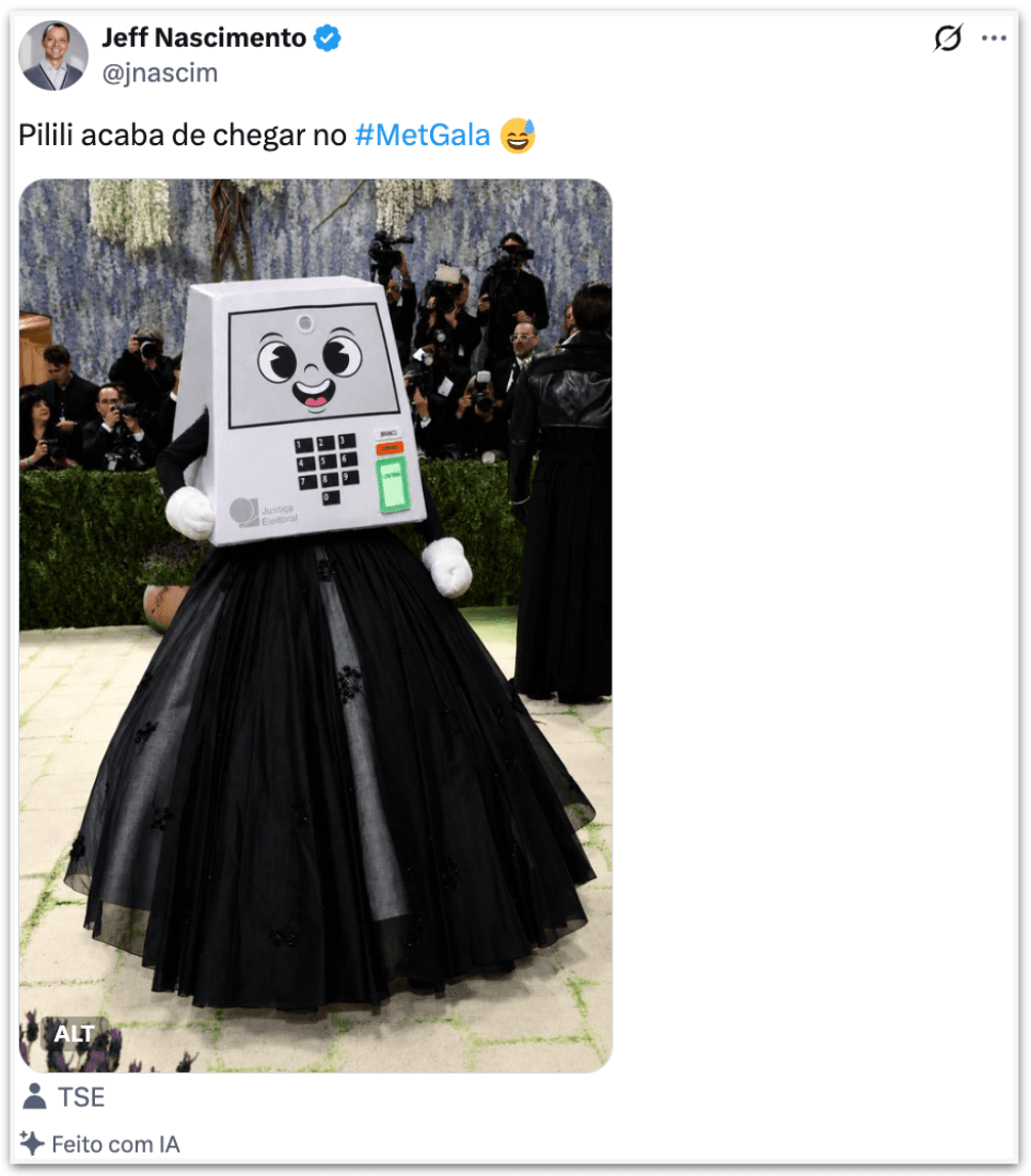 Mascote oficial das eleições vira meme nas redes sociais