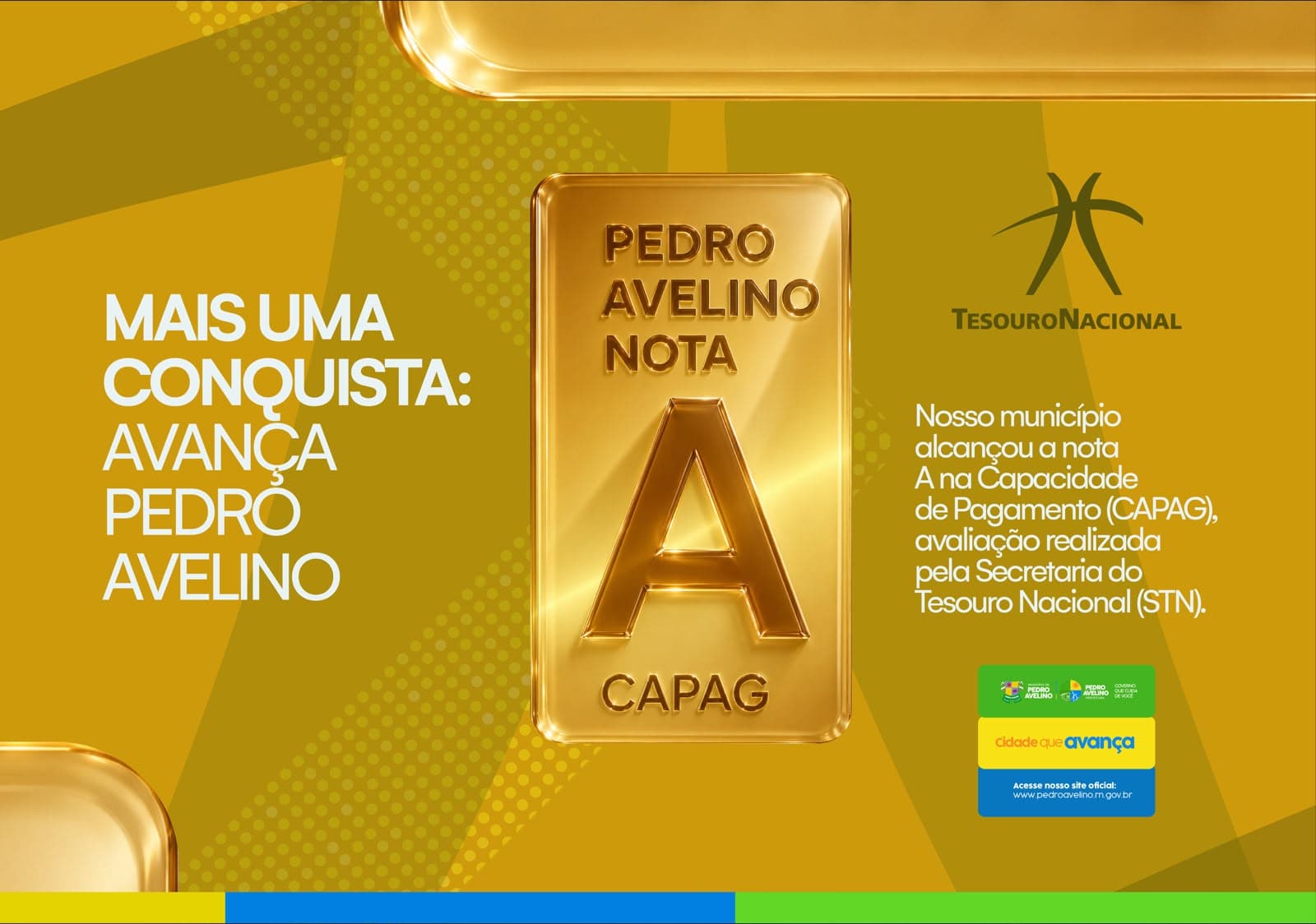 Pedro Avelino conquista nota A na CAPAG e avança em credibilidade fiscal