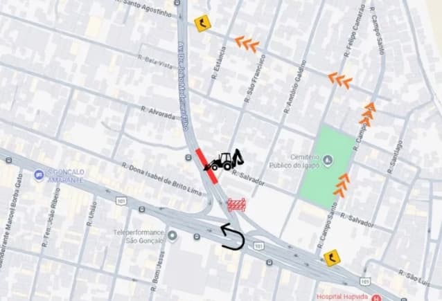 Interdição na João Medeiros Filho começa nesta segunda (11) na Zona Norte de Natal; veja desvios