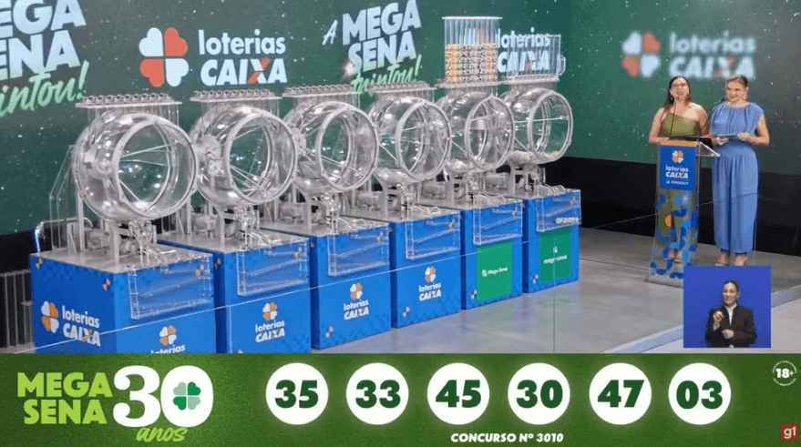 Mega-Sena 30 anos: duas apostas dividem o prêmio de mais de R$ 336 milhões