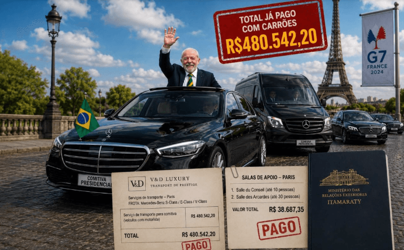 Governo já reservou e pagou carrões para Lula em Paris: R$480 mil