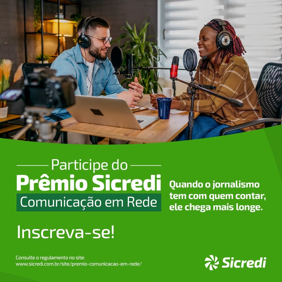 Sicredi lança prêmio para jornalistas e criadores de conteúdo