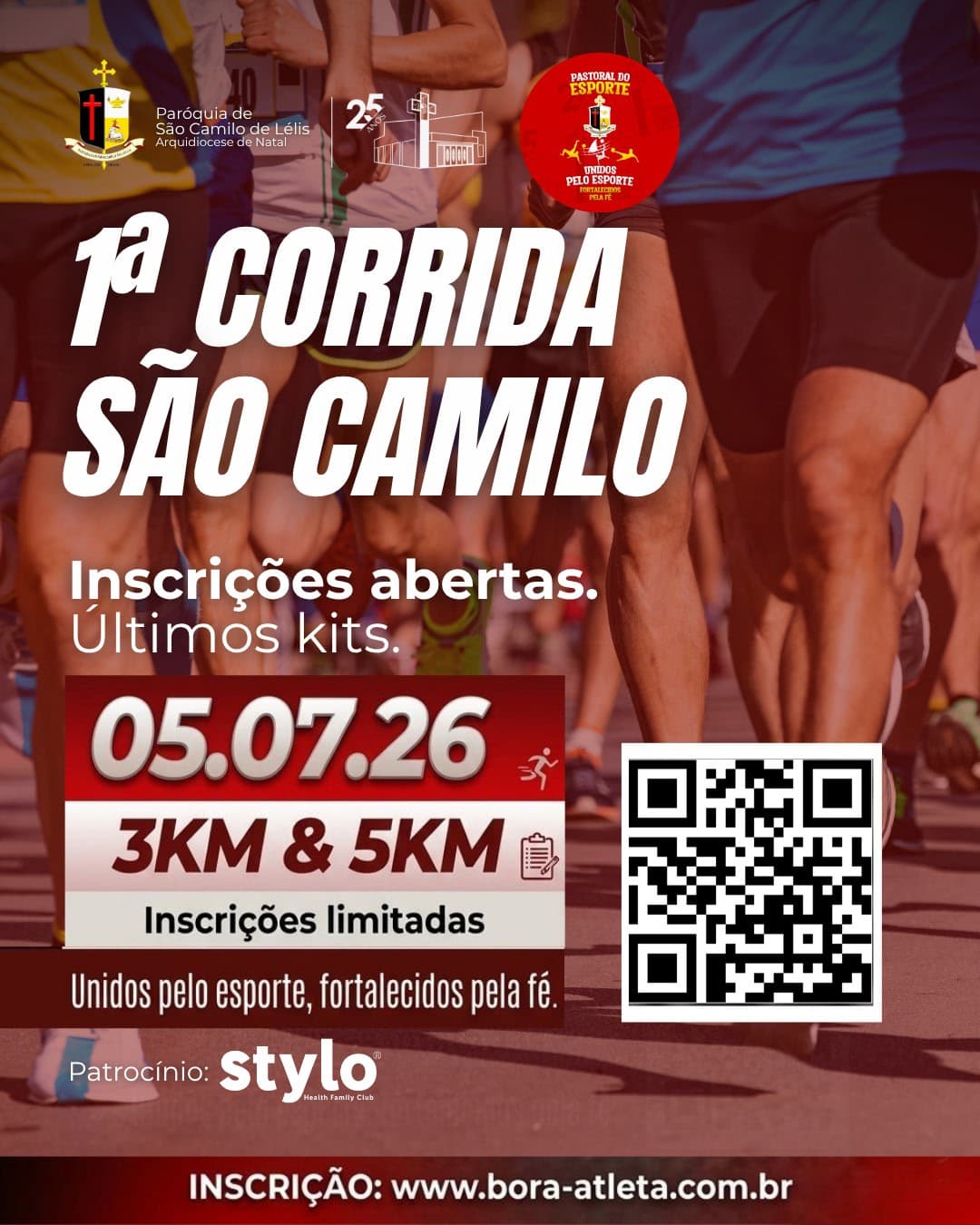 Corrida reúne esporte e fé em evento inédito da Paróquia São Camilo de Lélis