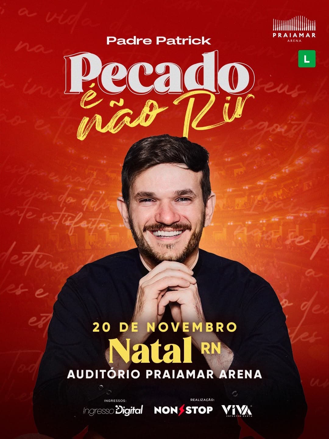 Padre Patrick confirma apresentação em Natal e abre vendas para novo espetáculo