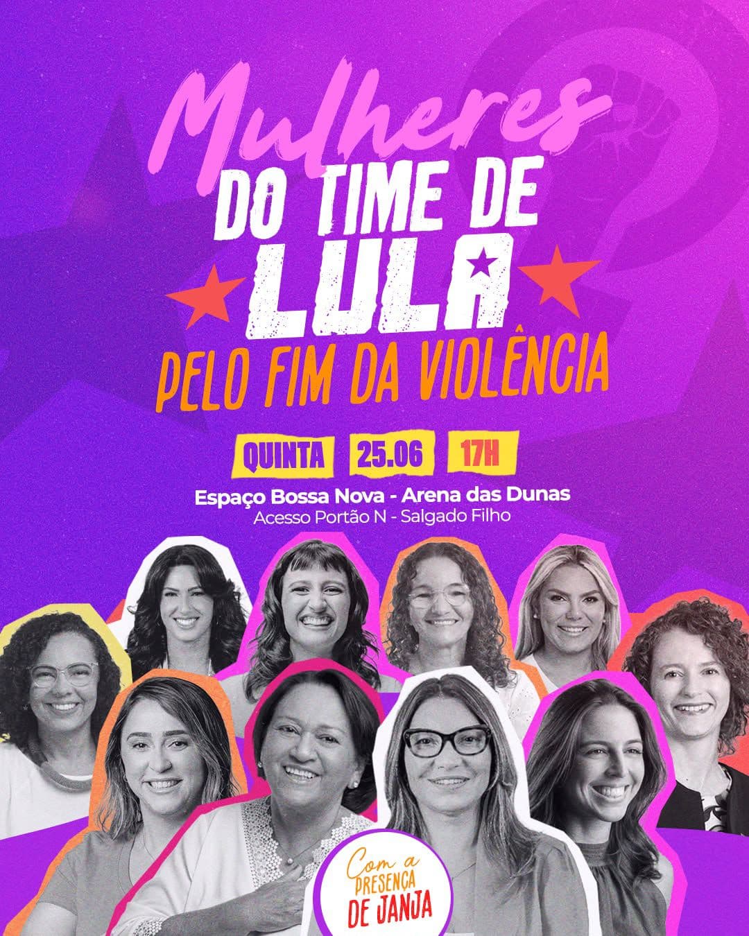 Sem Lula, Janja cumpre agenda em Natal para tentar salvar campanha do PT no RN