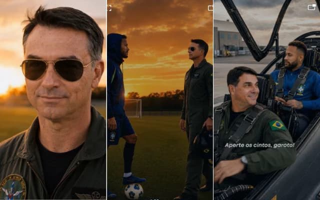 Em vídeo com IA, Flávio “resgata” Neymar após fala de Lula