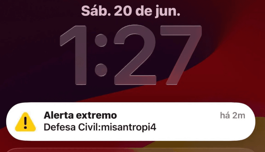 Alerta sonoro da Defesa Civil não foi feito pelas autoridades competentes responsáveis pelo sistema, diz Anatel