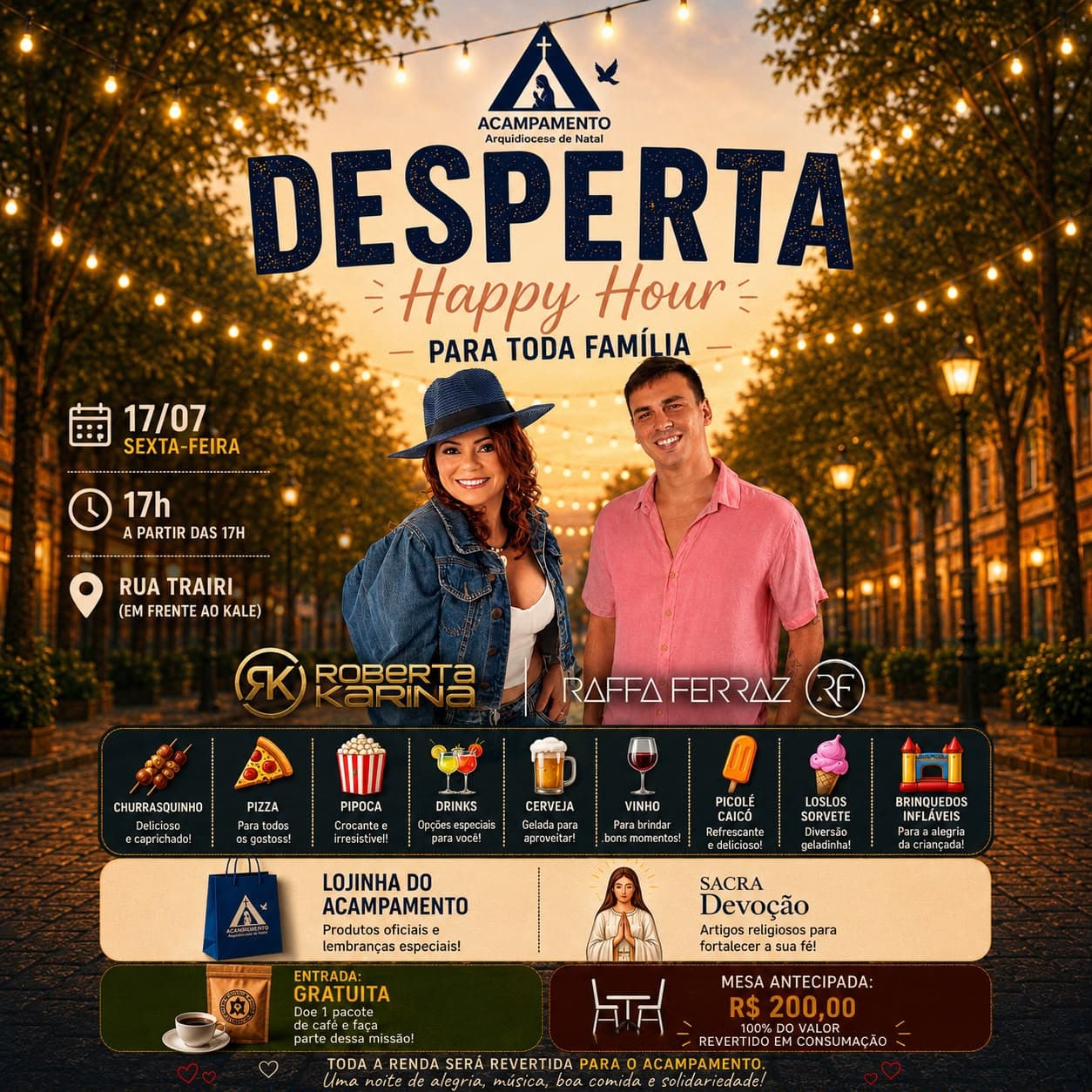 Desperta: evento mobiliza comunidade em prol do 2º Acampamento Sênior da Arquidiocese de Natal