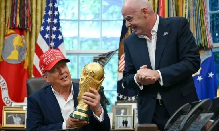 Trump estará no estádio para assistir Espanha x Argentina e vai entregar taça