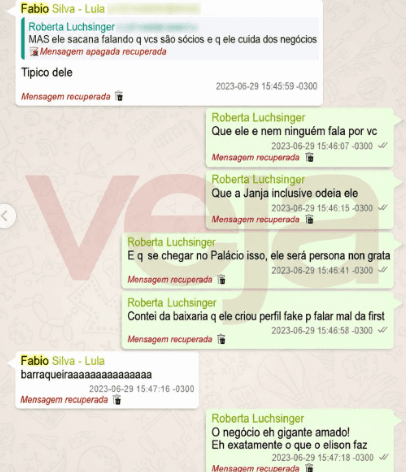 “BARRAQUEIRA”: Veja revela mensagens que mostram como Lulinha se referia à madrasta e primeira-dama Janja da Silva