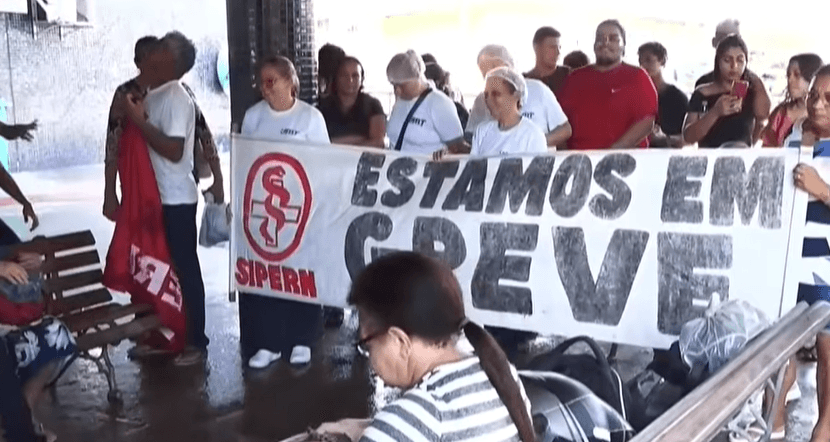 Terceirizados da saúde do RN entram em greve por salários atrasados