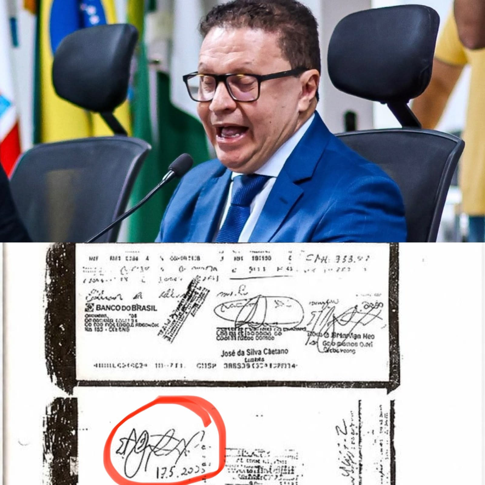 GUAMARÉ: Presidente da Câmara apresenta cheque da prefeitura emitido em nome de vereador e leva processo judicial à tribuna