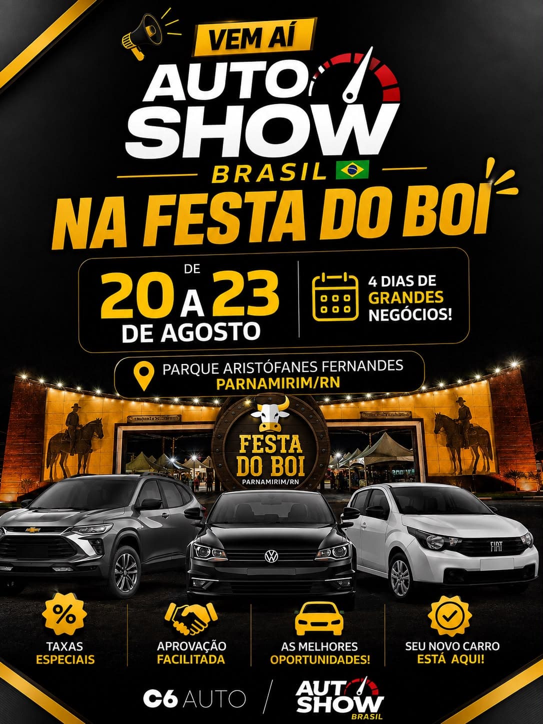 AutoShow Brasil reúne mais de 500 veículos em feirão em Parnamirim
