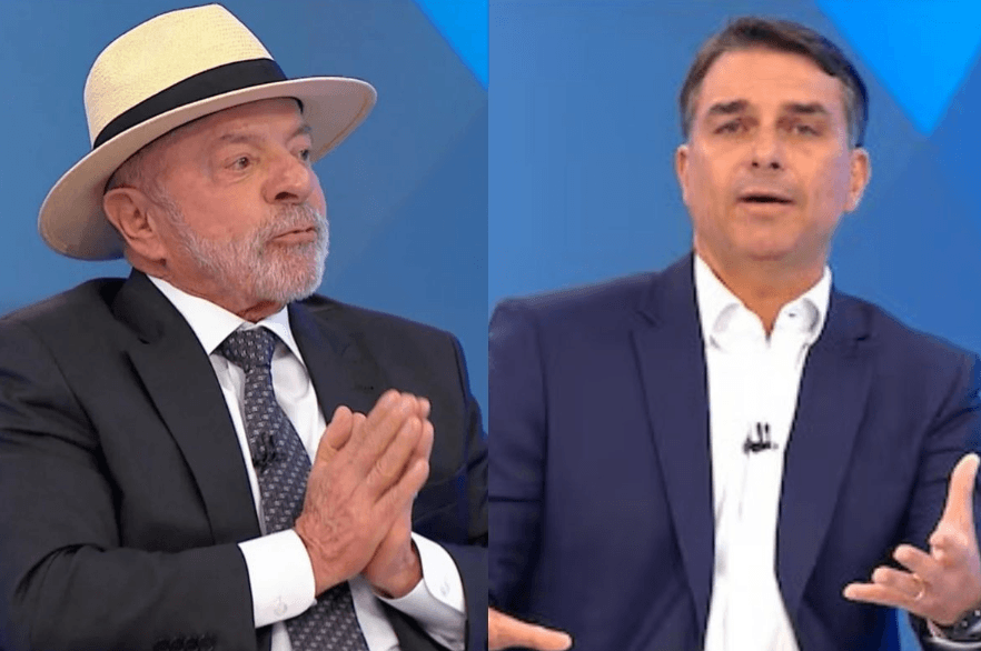 Lula teve 8 minutos a mais de fala que Flávio Bolsonaro no Jornal Nacional, mostra levantamento