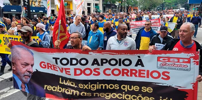 [VÍDEO]CRISE NOS CORREIOS: Greve chega a Brasília com protestos contra direção e governo Lula e rombo de R$ 5,6 bilhões