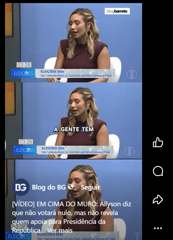 [VÍDEO] EM CIMA DO MURO: Allyson diz que não votará nulo, mas não revela quem apoia para Presidência da República