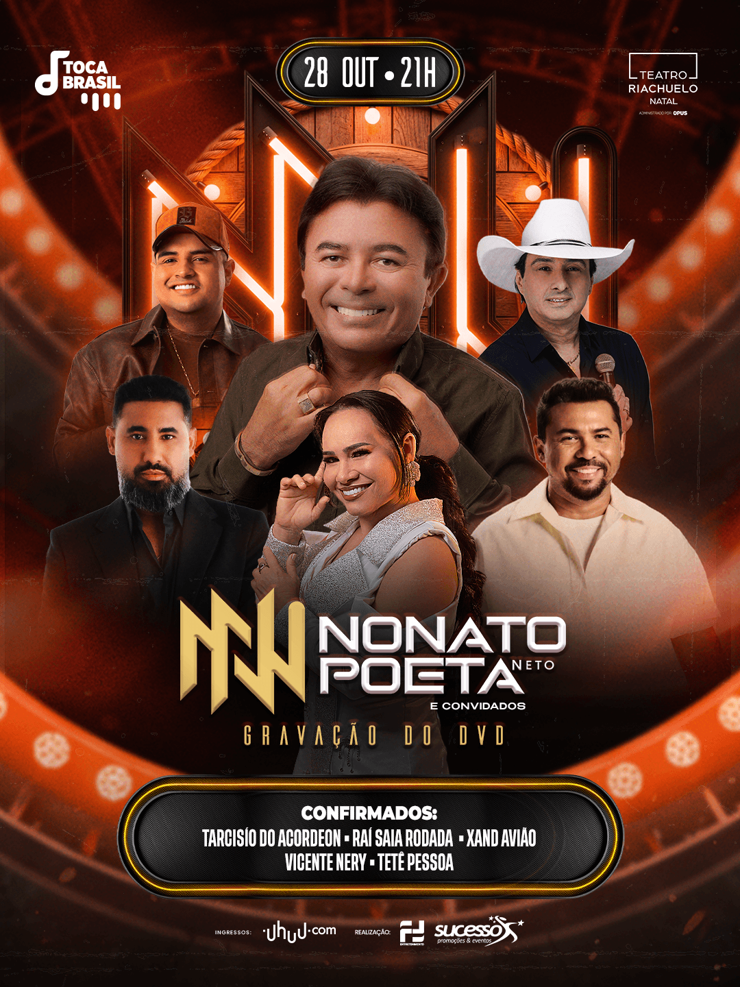 Nonato Neto Poeta reúne grandes nomes da música nacional para gravação de DVD no Teatro Riachuelo, em Natal