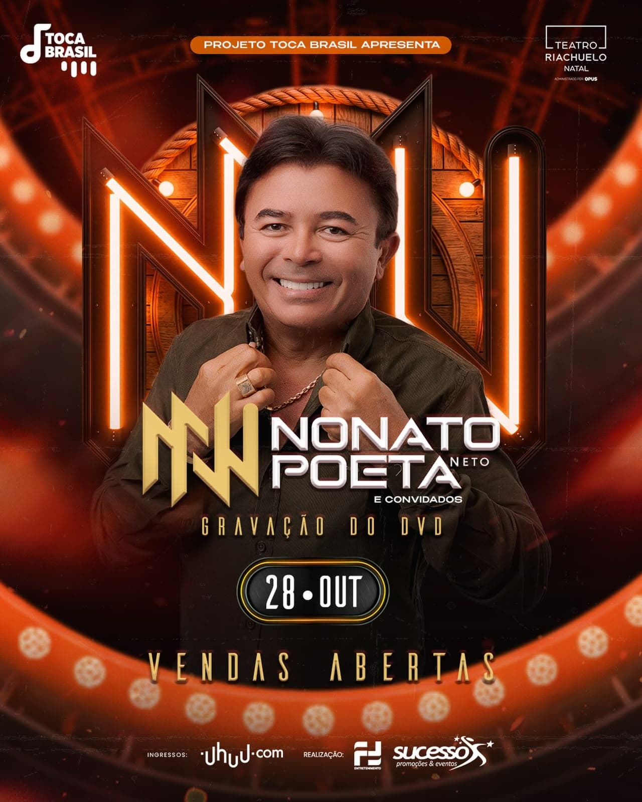 Nonato Neto Poeta grava audiovisual em Natal com Xand Avião, Vicente Nery e outros convidados