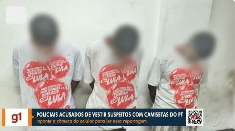 “FALARAM PARA VESTIR”: PMs deram camisetas do PT após prisão em SP, afirma suspeito à Polícia Civil