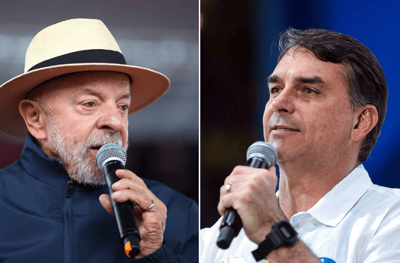PESQUISA DATAFOLHA: Lula tem 45% e Flávio Bolsonaro, 42% em votos válidos, com empate técnico na véspera do 1º turno