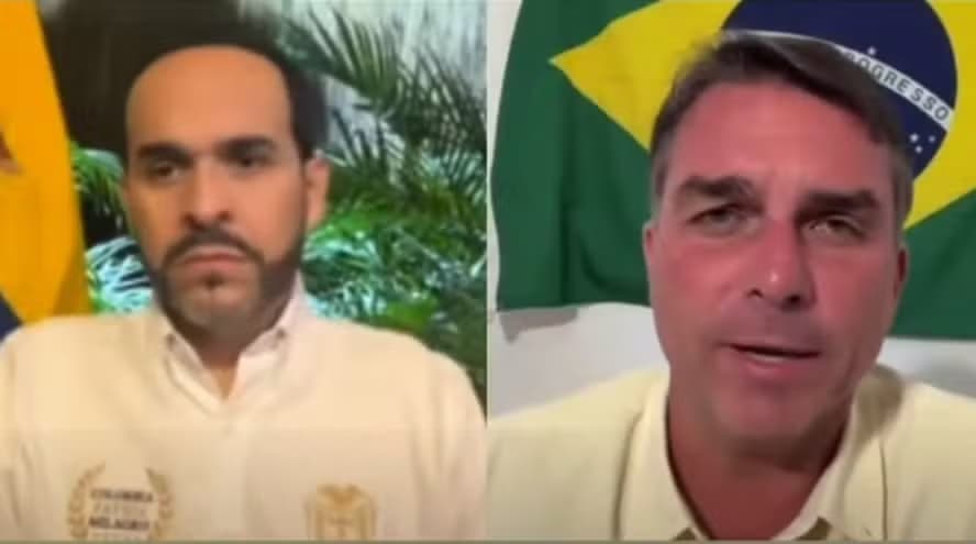 ELEIÇÕES 2026: Flávio Bolsonaro pede ajuda ao presidente da Colômbia contra o tráfico e o convida para sua posse