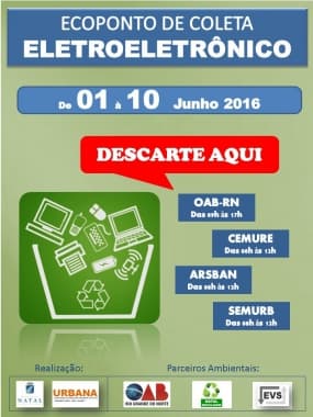 Urbana promove ação para recolhimento de resíduos eletrônicos em Natal