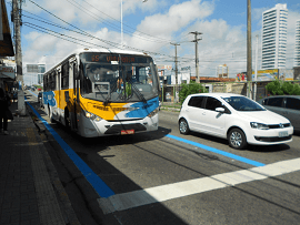 Natal amplia faixas semi-exclusivas para ônibus